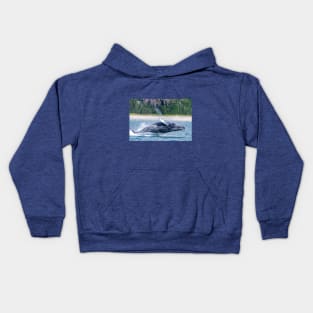 Breaching Humpback Whale in Alaska Kids Hoodie